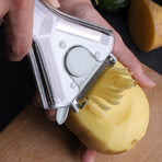 Peeler - 3-in-1 Peeler - Ergonomic - Can be used for peeling, grating and slicing - Blue
