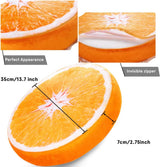 Round decorative cushion - soft filled cushion - play cushion - 40 cm - orange - suitable for sofas, chairs, floors, armchairs