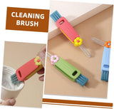 Brush - 3-piece set - Multifunctional cleaning brush - With soft bristles - Suitable for glass lids and bottle caps - Ideal for small spaces and cup accessories - 45-Degree Angle