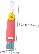 Brush - 3-piece set - Multifunctional cleaning brush - With soft bristles - Suitable for glass lids and bottle caps - Ideal for small spaces and cup accessories