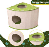 Cat House - Cat Basket - Cat Den - Felt-Shaped Cat Bed - Suitable for All Seasons - Warm | Scratch-Resistant - Pet Bed | Deep Sleeping Bed - Beige - Front View