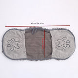 Dog Towel - Quick-drying dog towel - Super absorbent dog towel - Bath towel for dogs - Comfortable paw pockets - Suitable for indoor and outdoor use - Durable material - Machine washable (Gray, 62 x 25 cm) - 45-Degree Angle