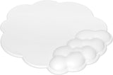Mouse Pad - Mouse Pad with Wrist Rest - Ergonomic Mouse Pad - Mouse Pad with Leather Surface, Suitable for Computers, Laptops, Office, Home and Travel, with Non-Slip Bottom - White