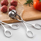 Stainless Steel Meatball Clamps - Pack of 2 - 304 Stainless Steel Meatball Clamps - Meatball Making Tools - Fish Ball Clamps - Round Rice Ball Maker - Top-Down View