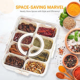 Snack Boxes - Divided trays with lids and handles - Transparent snack boxes for fruit, snacks, sweets and nuts - Ideal for parties and picnics (pack of 2) - Top-Down View