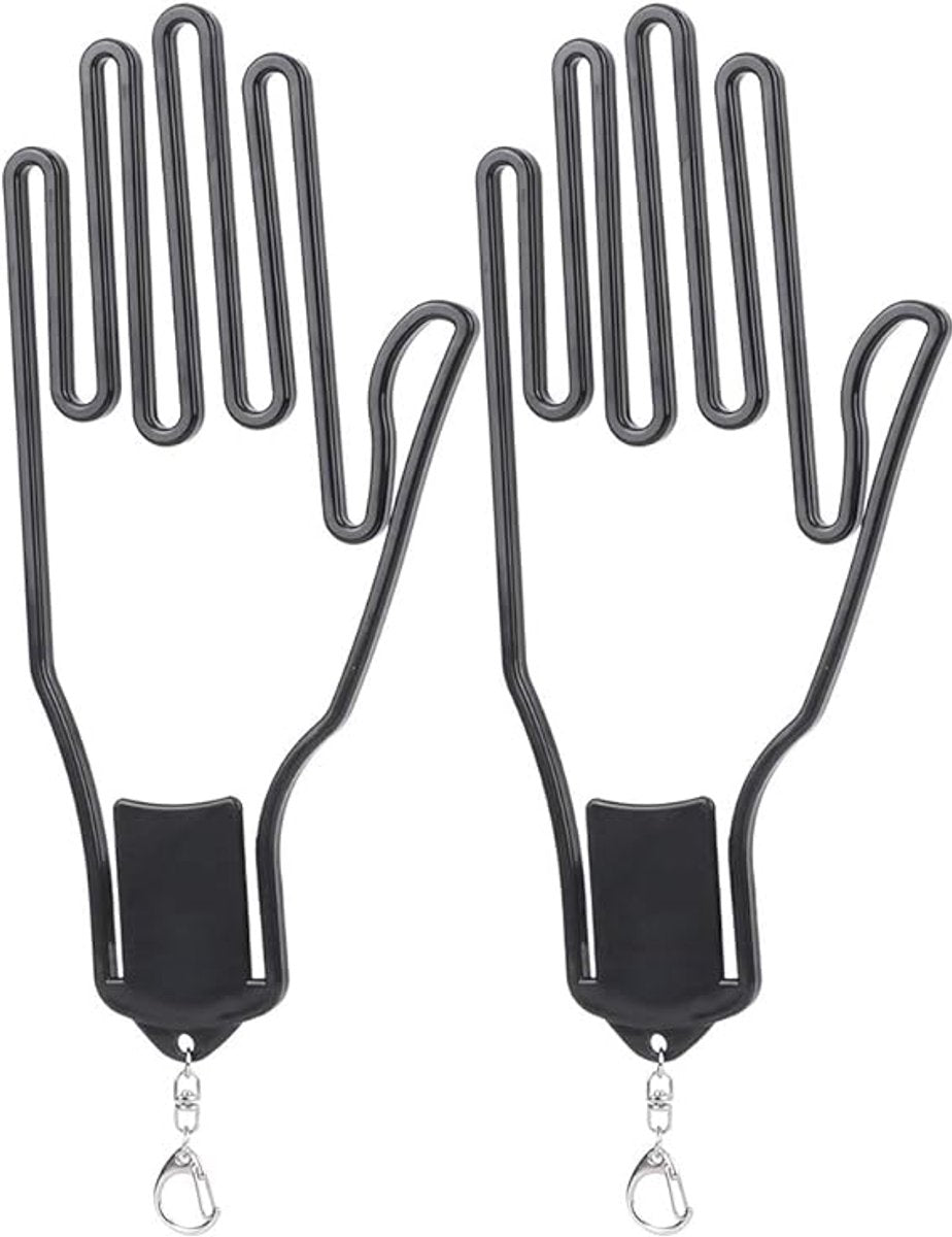 2-Pack Glove Supports - Black Plastic Frame to Prevent Deformation - For Golf & Outdoor Gloves