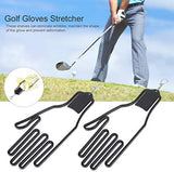 2-Pack Glove Supports - Black Plastic Frame to Prevent Deformation - For Golf & Outdoor Gloves - Top-Down View