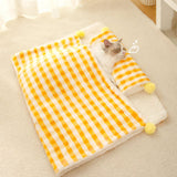 Pet Mat - Soft Pet Blanket - Warm Plush Blanket for Dogs and Cats - Comfortable & Cozy Sleep Blanket - 55*45cm - Yellow