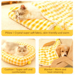 Pet Mat - Soft Pet Blanket - Warm Plush Blanket for Dogs and Cats - Comfortable & Cozy Sleep Blanket - 55*45cm - Yellow