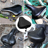 Waterproof Bicycle Saddle Cover with Drawstring - Black - Universal Size 24x27 cm - Protects Against Rain & Dirt