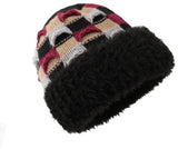 Winter Warm Knitted Hat - With Fleece Lining - Unisex - Suitable for Cold Weather（Black） - Front View