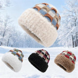 Winter Warm Knitted Hat - With Fleece Lining - Unisex - Suitable for Cold Weather（Black） - Side View
