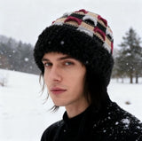 Winter Warm Knitted Hat - With Fleece Lining - Unisex - Suitable for Cold Weather（Black）