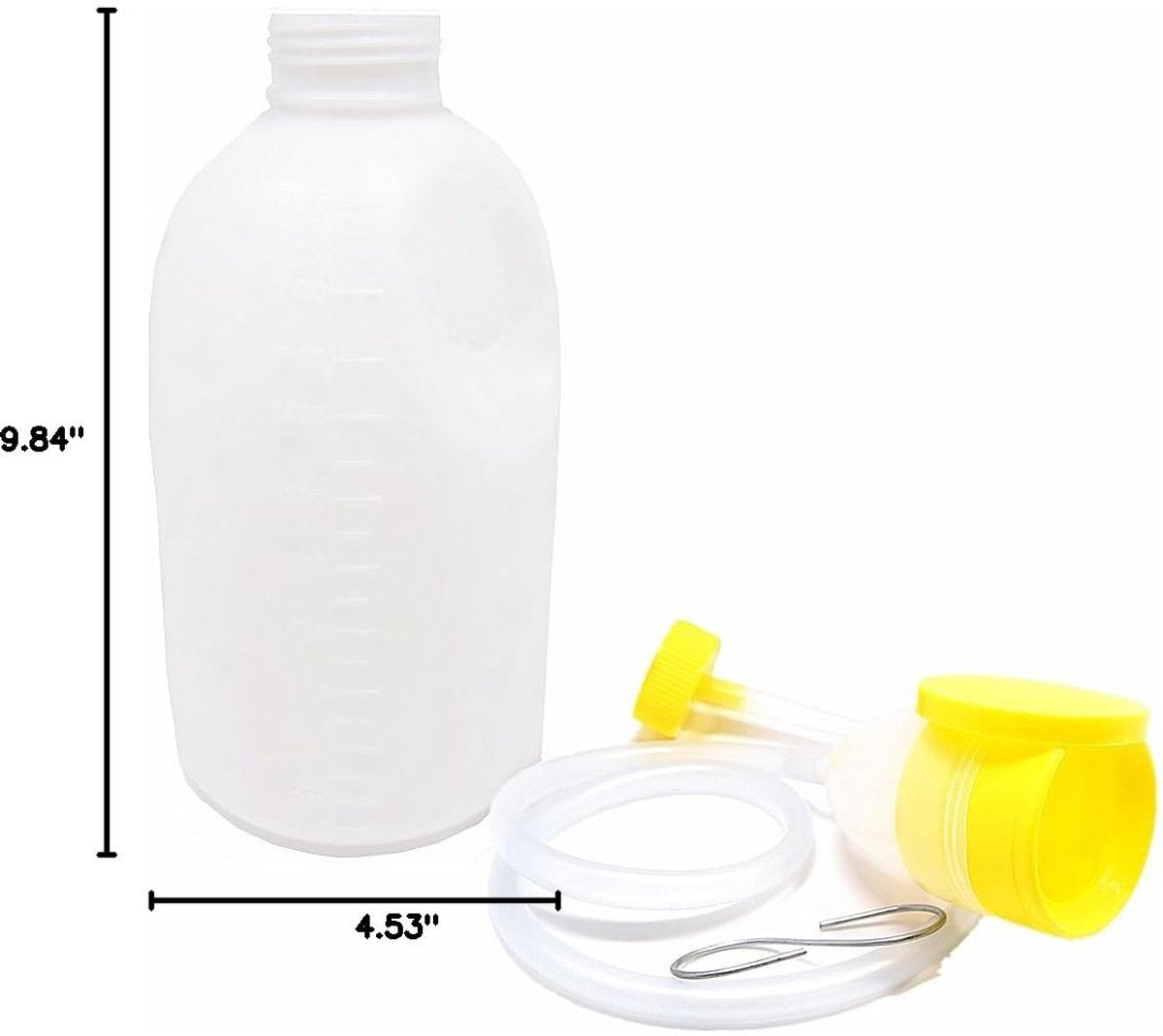 Urinal Men - Pee Bottle Men - Camping Toilet - Plastic - Urinal for Men - Anti-splash Urine Cup - Large 1700ml - Urinal Men with Lid - Reusable - For the Elderly, Hospital, Camping
