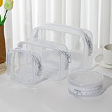 Storage Bag - 4 Pieces - Portable Storage Bag - Simple Makeup Bag - Foldable - Transparent