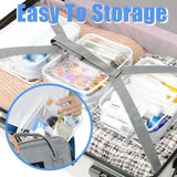 Storage Bag - 4 Pieces - Portable Storage Bag - Simple Makeup Bag - Foldable - Transparent - Front View