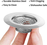 Drain Filter - 2-Piece - 2.79-Inch - Stainless Steel Shower/Bathtub Drain Cover - Bathtub Drain Filter, Suitable for Bathroom Vanities, Sinks, and Floor Drains