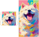 Beach Towel - 2-in-1 Foldable Beach Towel Backpack - Printed Bath Towel - Convertible Beach Mat & Carry Bag - Perfect Companion for Camping, Yoga & Travel（Pup）