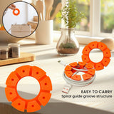 Cable Holder Set | Cable Organizer | Travel Cable Organizer – 4-pack – Cable Organizer for USB Charging Cable, HDMI Cable, Power Cord, Audio Cable & Mouse Cable – Orange - Close-Up Angle