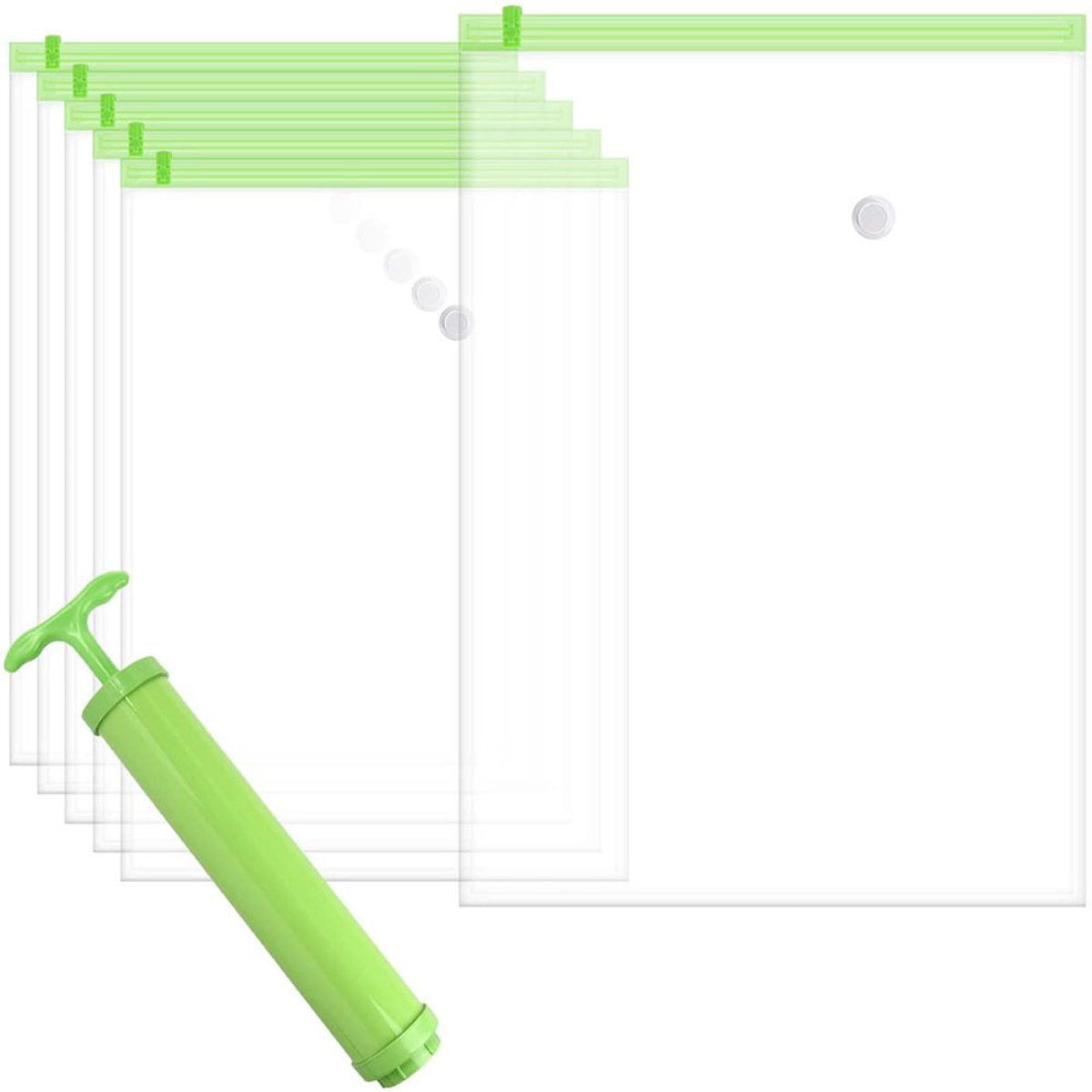 Vacuum Bags for Clothes - Set of 4 - with Manual Inflation Function - 120x100cm