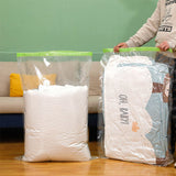 Vacuum Bags for Clothes - Set of 4 - with Manual Inflation Function - 120x100cm - Top-Down View