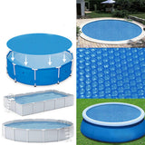 Insulation foil for outdoor pools - 2.4 m diameter - Blue - 1 piece - Side View