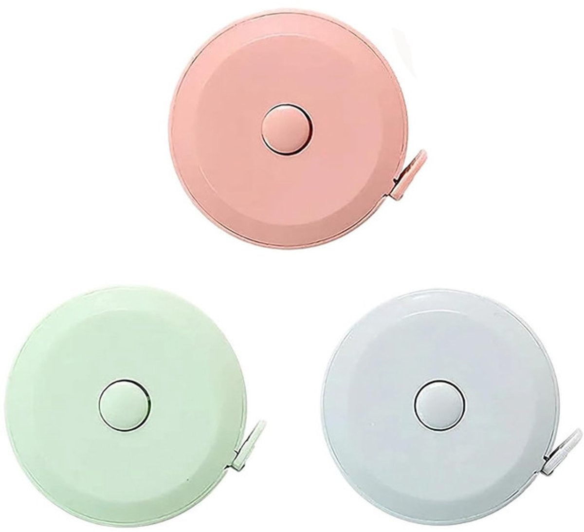 Measuring Tape - 3-Pack - Extendable Measuring Tape - Double-Sided Flexible Measuring Tape - Suitable for Measuring Body Sizes - 60 Inches (1.5 Meters) - Can Be Used for Sewing Fabrics, Making Clothes, Etc. (Macaron Blue, Pink, Green)