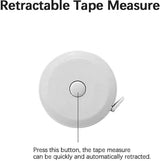 Measuring Tape - 3-Pack - Extendable Measuring Tape - Double-Sided Flexible Measuring Tape - Suitable for Measuring Body Sizes - 60 Inches (1.5 Meters) - Can Be Used for Sewing Fabrics, Making Clothes, Etc. (Macaron Blue, Pink, Green) - Side View