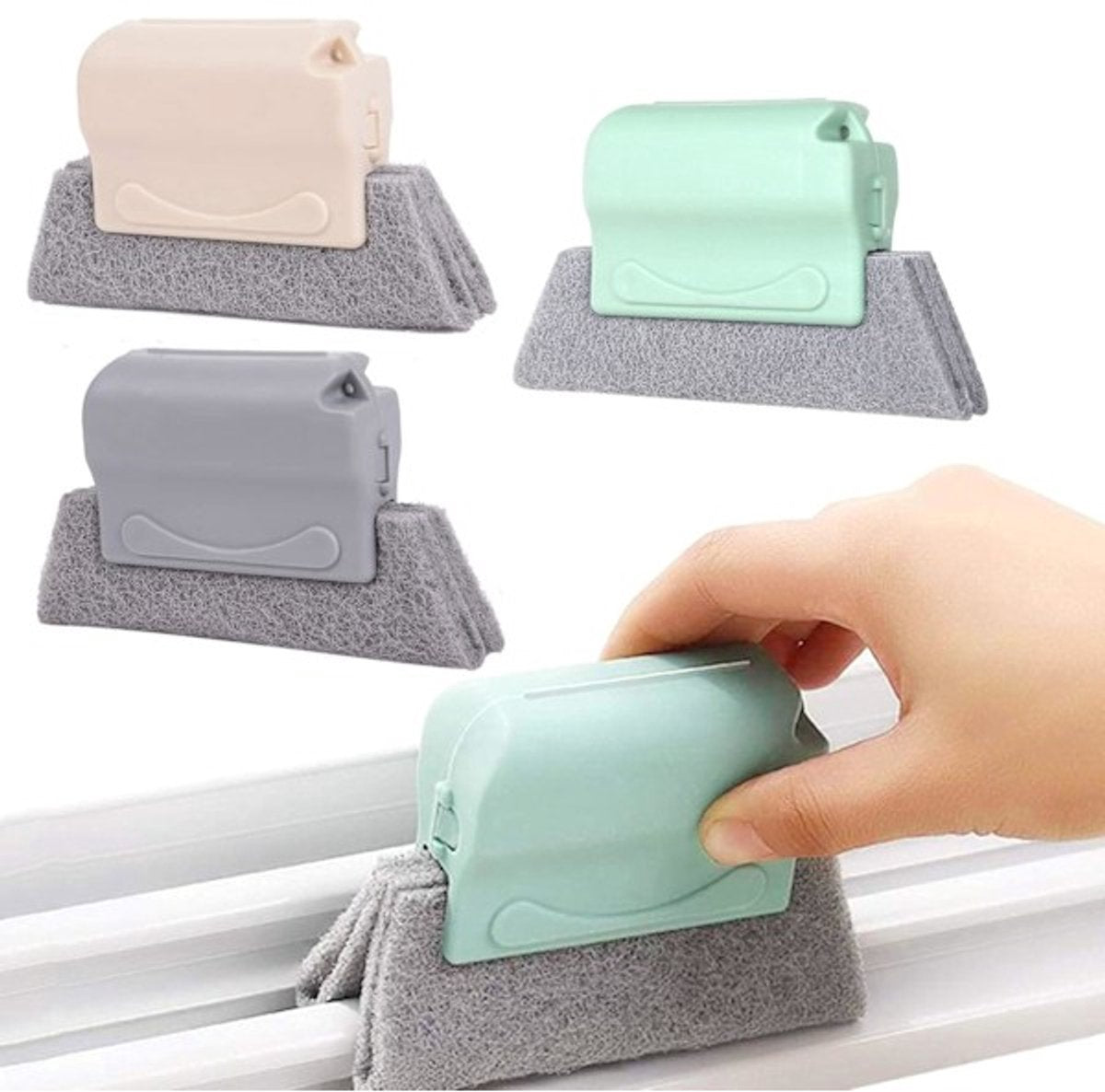 Window Cleaning Brushes - For every nook and cranny - 3-pack - Groove cleaning