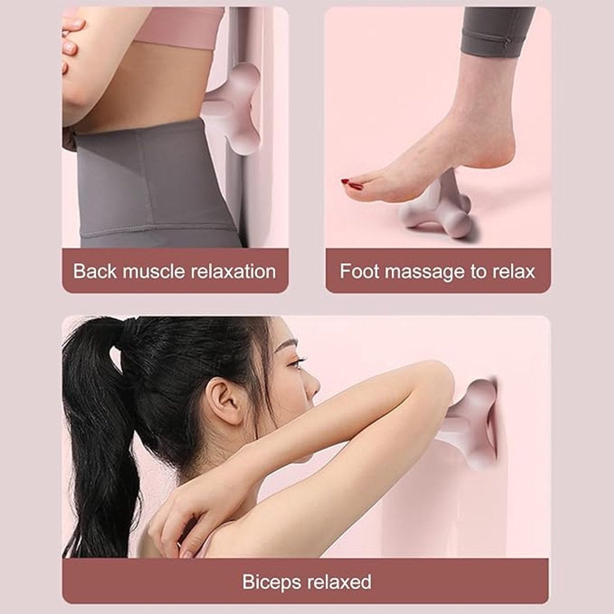 Massage Balls - 1 item - Shiatsu massage device - Massage balls with relief points - Trigger point exercise balls - Exercise ball - Massages shoulder, neck, waist and hand muscles (Pink)