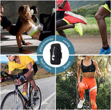 Running Armband - Phone Armband - Wearable Phone Armband - With Earphone Hole and Phone Pocket for Running - Armband for Fitness and Cycling (Black) - Top-Down View