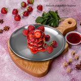 Dinner Plates - 3-Piece - Stainless Steel Plates - 20cm, 23cm, 26cm - Matte Finish - Reusable - Suitable for outdoor use, picnics, kitchens, and parties - Top-Down View