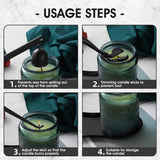 Candle Extinguisher - 3 in 1 Candle Accessory Set - Candle Key, Mini Candle Extinguisher, Candle Key - Perfect for Candle and Fragrance Lovers (3-Piece Set, Black) - Side View
