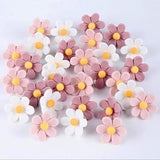Push Pins - 30 pieces - Flower-shaped push pins - Flower pins for notice boards - Pin board pins - Decorative push pins - Suitable for notice boards, offices, schools and home use. - Rear View