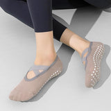 Yoga Socks (4 pairs) - Non-slip socks - Non-slip yoga socks for women - Sizes 35-41 - Pilates socks for women, Non-slip - Fitness Non-slip - Suitable for Pilates, Dance, Fitness - Top-Down View