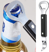 Bottle Opener - Manual Can Opener - Perforated Bottle Opener - Double Ended Wall Mounted Bottle Opener - Stainless Steel Bottle Opener for Beer and Cans - Small Bottle Opener - Suitable for Camping and Travel Use