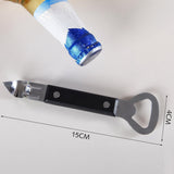 Bottle Opener - Manual Can Opener - Perforated Bottle Opener - Double Ended Wall Mounted Bottle Opener - Stainless Steel Bottle Opener for Beer and Cans - Small Bottle Opener - Suitable for Camping and Travel Use - 45-Degree Angle