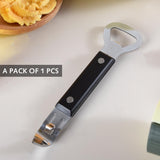 Bottle Opener - Manual Can Opener - Perforated Bottle Opener - Double Ended Wall Mounted Bottle Opener - Stainless Steel Bottle Opener for Beer and Cans - Small Bottle Opener - Suitable for Camping and Travel Use - Close-Up Angle