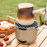 Grill - Portable Charcoal Grill - Mini Stainless Steel Charcoal Grill - Small Outdoor Grill - Suitable for Camping, Backyard BBQs, RVs and Picnics (Green) - Top-Down View