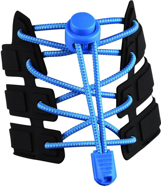Sneaker Laces 120CM suitable for Sneakers - Elastic laces without a knot - Suitable for students and adults - With strong buckle and quick-release function (Blue)