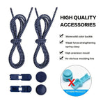 Sneaker Laces 120CM suitable for Sneakers - Elastic laces without a knot - Suitable for students and adults - With strong buckle and quick-release function (Blue)