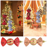 Christmas Decorations - Christmas Decorations - Painted Candy Christmas Tree Decorations - Champagne (5 per box)