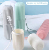 4-Piece Pack - Travel Toothbrush Holder - Portable - Travel Mouthwash Cup - Multifunctional Storage Box - Front View