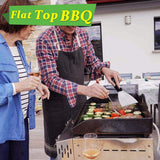 Spatulas - Pan Scrapers 2-Piece Set - For Food Processing and Cleaning - Perfect for Teppanyaki Flat Top Grills Indoor and Outdoor - Top-Down View