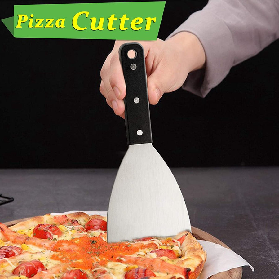 Spatulas - Pan Scrapers 2-Piece Set - For Food Processing and Cleaning - Perfect for Teppanyaki Flat Top Grills Indoor and Outdoor