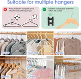 Hanger Hooks | Hooks - S-Hook Hangers - Black - Pack of 100 - Coat Hooks - Space-Saving Hanger Connector Hooks - Plastic Hanger Connectors - Ideal for Organizing Your Wardrobe - Rear View