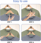 Hanger Hooks | Hooks - S-Hook Hangers - Black - Pack of 100 - Coat Hooks - Space-Saving Hanger Connector Hooks - Plastic Hanger Connectors - Ideal for Organizing Your Wardrobe - Close-Up Angle