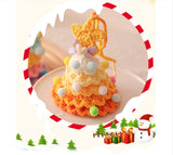 Christmas Decorations - Crochet Christmas Tree Bell Decorations - Small Christmas Decorations - Car Decorations - Style G - Top-Down View