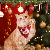 Pet Scarves - 4 Pack - Triangle Christmas Scarves for Dogs - Adjustable Scarves for Pets - Stylish and Breathable Bibs for Dogs - Buckle Design - Suitable for Autumn and Winter Christmas Outfits - 45-Degree Angle