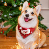 Pet Scarves - 4 Pack - Triangle Christmas Scarves for Dogs - Adjustable Scarves for Pets - Stylish and Breathable Bibs for Dogs - Buckle Design - Suitable for Autumn and Winter Christmas Outfits - Rear View